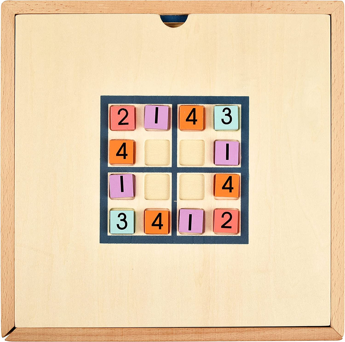  BOHS Wooden Sudoku Board Game with Drawer - with Book