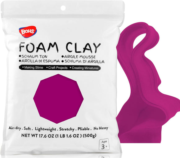 Air dry clay foam clay super light white red black brown blue