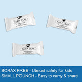 BOHS Foam Clay - Borax Free for Children Care - 30 Count Individual Pouches,0.5 OZ,White - Air Dry Clay for Modeling,Slime Clay,School Projects,Ages 3 & Up