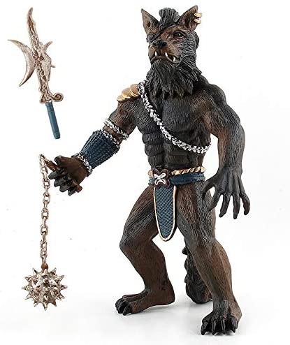 Figura de acción de soldado de hombre lobo sólido de 7.7 pulgadas con 2 armas, juguete modelo Fantacy - 19.5 centímetros 