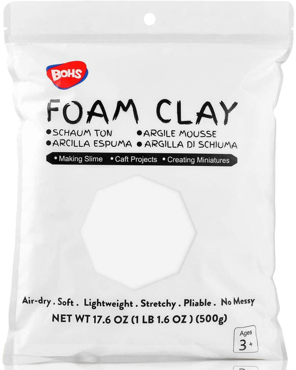 Air dry clay foam clay super light white red black brown blue yellow green  pink