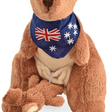 BOHS Canguro rojo de peluche con bufanda de Australia y Joey desmontable - Juguete de animales de peluche suave y abrazable para mamá y bebé - 11 pulgadas
