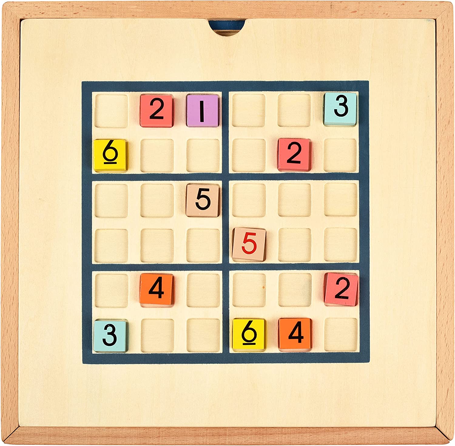 BOHS Jeu de Société Sudoku en Bois avec Tiroir - Livre Inclus de 100  Puzzles Sudoku pour Adultes - Casse-tête Stimulant pour Le Bureau