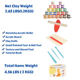 BOHS Squishy Slime and Modeling Foam Clay Kit para niños, secado al aire, para proyectos escolares de artes y manualidades, 24 colores, 1.76 oz (50 gramos)/lata, a partir de 3 años