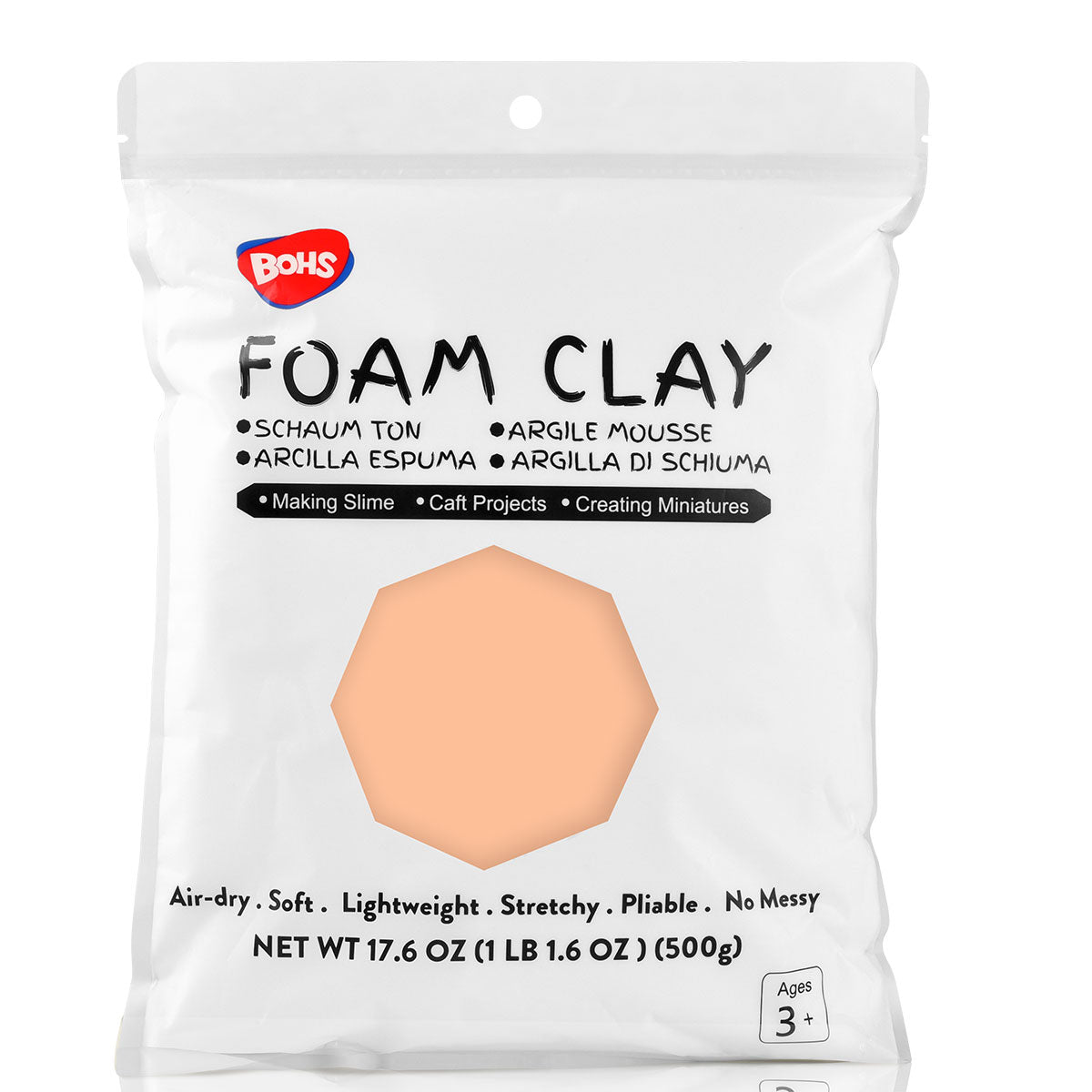BOHS White Modeling Foam Clay- Air Dry, Squishy,Pliable - Molding Clay for  Adult Arts & Crafts Project,Fake Bake,Slime Ingredient Supplies,3 LBS /